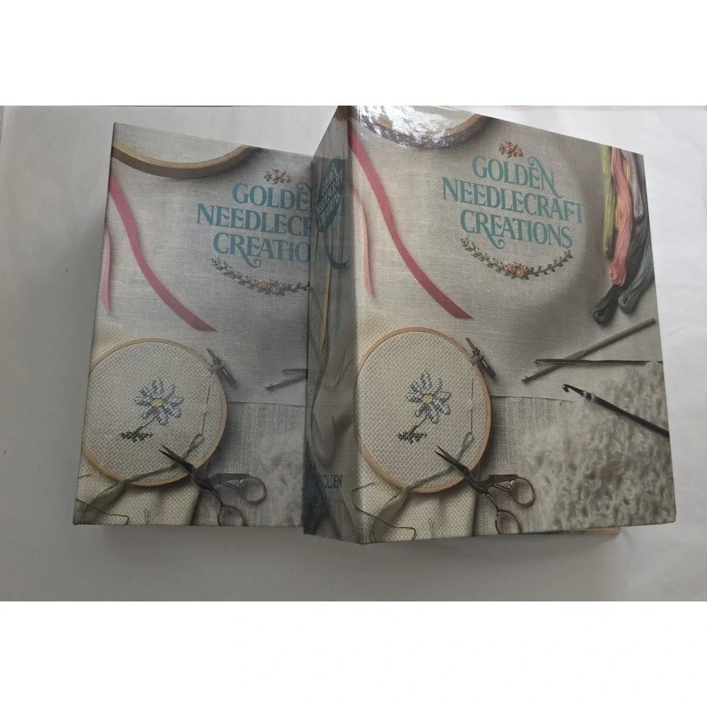 Vintage 1989 Golden Needlecraft Creations Patterns Crochet in a 2 Binder set